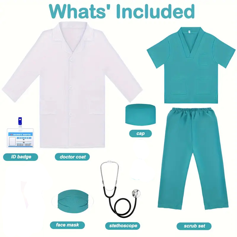 7PCS Kids Doctor Nurse Cosplay - Medical Lab Units recension och pris