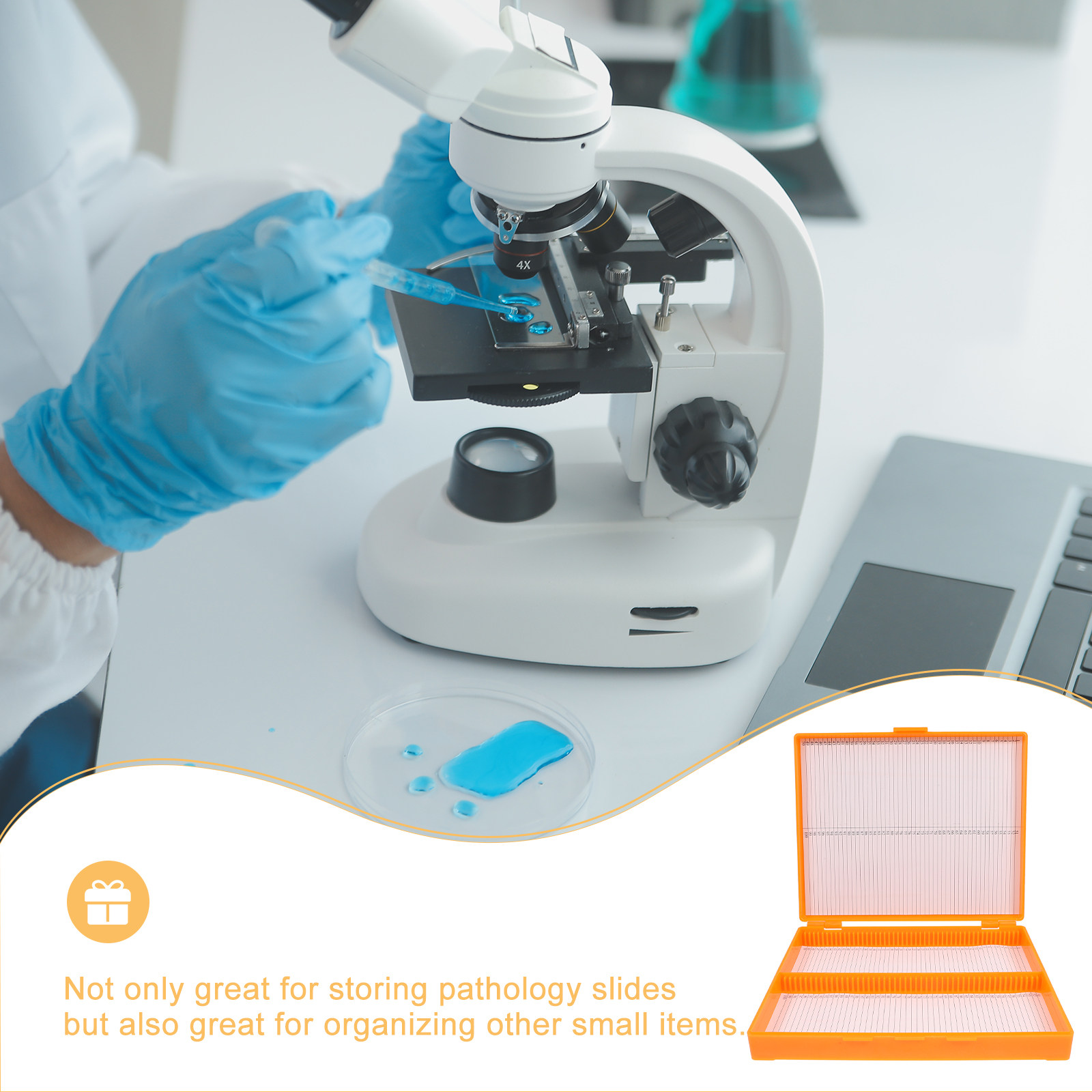 Microscope Plastic Organizer S - Pathology Slide Storage recension och pris